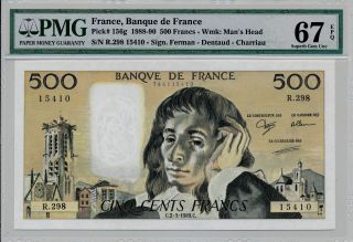 Banque De France France 500 Francs 1989 Pmg 67epq photo