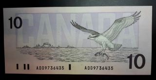 $10 1989 Banknote - Bank Of Canada - Canada - Unc photo