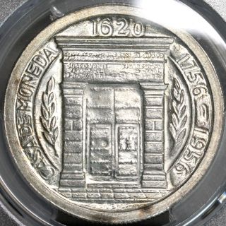 1956 Pcgs Ms 65 Colombia Silver Peso 200th Year Popayan Coin (15122102d) photo