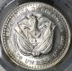 1956 Pcgs Ms 65 Colombia Silver Peso 200th Year Popayan Coin (15122102d) South America photo 1