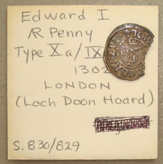 1302 Edward I London Hammered Silver Penny From Loch Doon Treasure Hoard photo