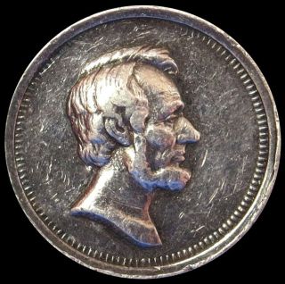 1865 Silver Abraham Lincoln Assassination Medal Julian - Pr - 36 photo