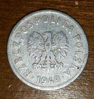Poland 1949 10 Grosky Coin photo
