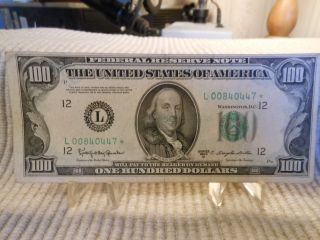1950 - D Federal Reserve Note One Hundread Dollar Star Note photo