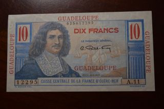French Guadeloupe 10 Francs 1947 photo