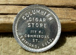 Old Trinidad Colorado (las Animas Co) Columbian Cigar Store 5c Merchant Token photo