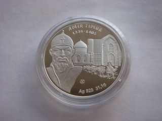 Kazakhstan 100 Tenge Amir Timur 2014 Proof Silver 1 Oz photo
