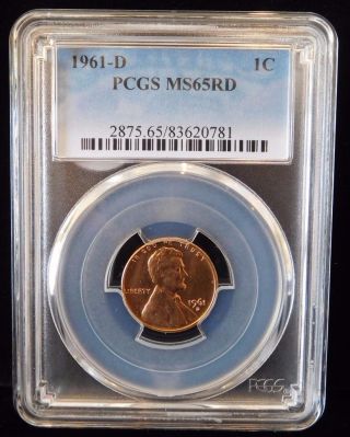 1961 - D Pcgs Ms65rd Red Lincoln Memorial Cent photo