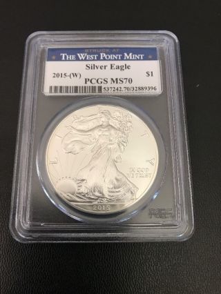 2015 - (w) Silver Eagle Pcgs Ms70 Struck At West Point photo