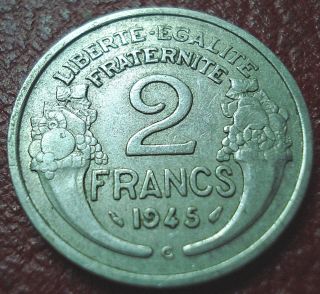 1945 - C France 2 Francs In Vf photo