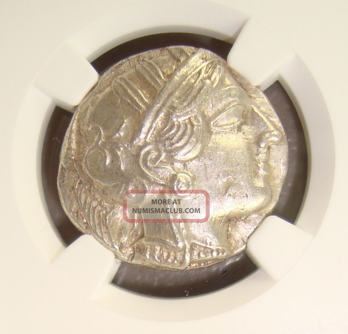 454 - 404 Bc Attica Athens Athena / Owl Ancient Greek Silver Tetradrachm Ngc Ch Au Coins: Ancient photo