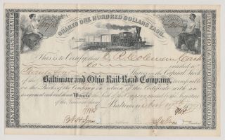 Baltimore And Ohio Rail - Road Company.  1879.  Issued/signed/cancelled. photo