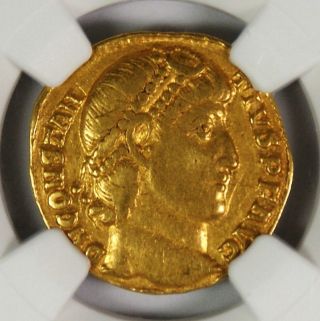 Ancient Roman Empire Constantius Ii Gold Solidus Ad 337 - 361 Ngc Vf photo
