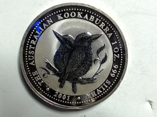 2001 Australia Kookaburra Birds 1 Ounce Silver Coin photo