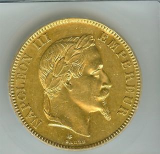 France 1869 - A Gold 100 Francs Km 802.  1 Icg Ms - 62 Rare photo