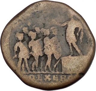 Commodus Addresses Soldiers 185ad Poss Unpublished Sestertius Roman Coin I42182 photo