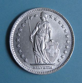 1964 - B Switzerland 2 Francs Silver photo