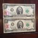 2 -.  $2 Dollar Bills 1976 Uncirculated W/1st Day Of Issue (west Palm Beach Stamp Small Size Notes photo 6