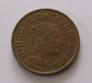Mexico 5 Centavos,  1974 photo