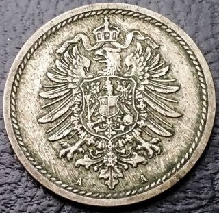 1889 - A Germany 5 Pfennig Coin - Deutsches Reich - Km 3 - Combined S/h photo