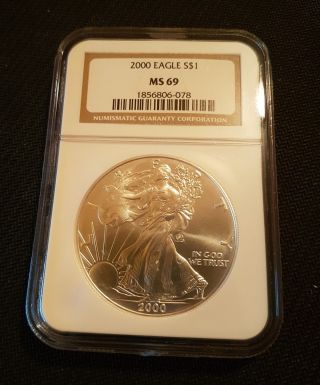2000 American Silver Eagle Ms69 Ngc photo