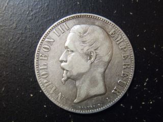 France 1855a 5 Francs Napoleon Iii Km 782.  1 photo