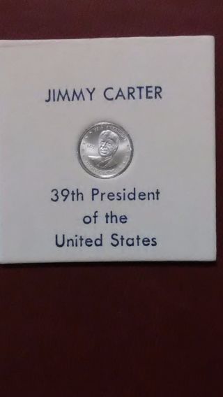 Franklin Jimmy Carter 10mm Sterling Silver Coin photo
