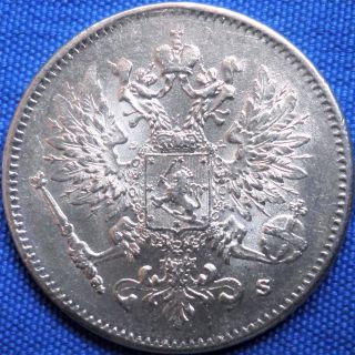 Russian Empire,  Finland 25 Pennia (penniä) 1916,  Silver Coin photo