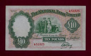 Ireland Northern National Bank Limited 10 Pounds 1959 P - 160 (uk Great Britain) photo