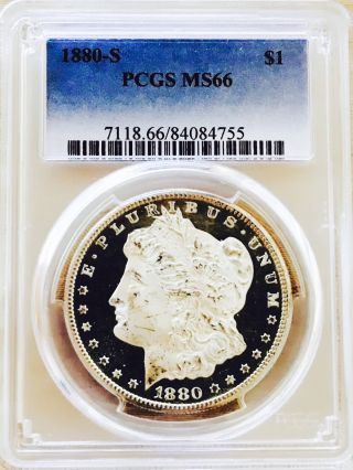 Morgan Dollar 1880s Pcgs Ms66 Looks Like A 67 Dmpl Unreal Coin A Must Have photo