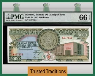 Tt Pk 40 1997 Burundi 5000 Francs 