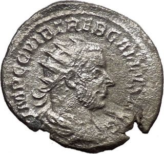 Trebonianus Gallus 251ad Silver Ancient Roman Coin Pietas Cult I21677 photo