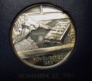 1971 Legacy Of John F Kennedy 1 Oz 999 Silver Round Franklin 11/22/1963 photo