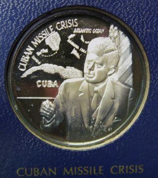 1971 Legacy Of John F Kennedy 1 Oz 999 Silver Round Franklin Missile Crisis photo