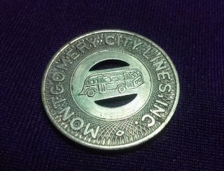 Vintage Montgomery City Lines Inc Good For One Fare Transit Token photo