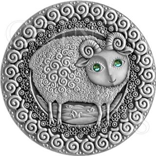 Belarus 2009 20 Rubles Zodiac Aries Unc Silver Coin photo