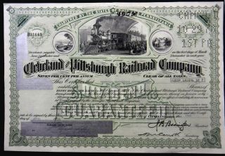 Stock Certificate 1978 Cleveland Pittsburgh Rr Co 490 Shares Capital Pennsyvania photo