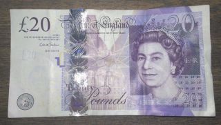 $20 British Pounds Paper Currency Bill 2006 photo