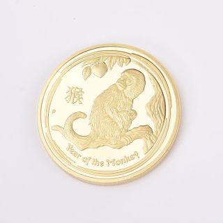 Year Of The Monkey Alloy Commemorative Coin Gift With Acrylic Coin photo