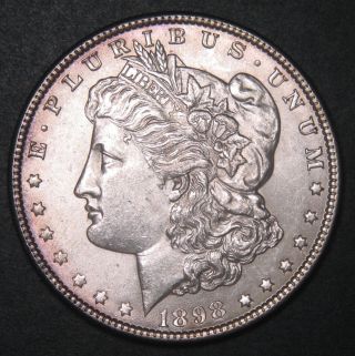 1898 Morgan Dollar $1 90 Silver Coin Sku 400203 photo