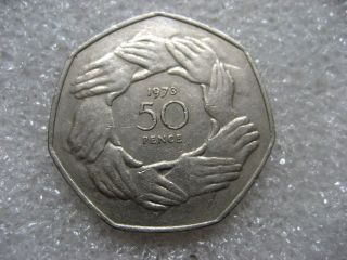 Coin Great Britain 1973 50 Pence Vf photo