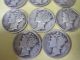 11 Circulated Mercury Silver Dimes/most With Marks Dimes photo 5