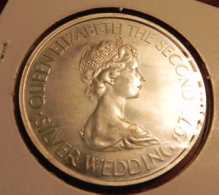 Jersey 2 Pounds 50 Pence,  1972 Sterling Silver,  25th Wedding Anniversary photo