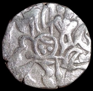 Ancient - Hindu Shahi - Samanta Deva - Horse & Sacred Cow (850 - 1000) Silver Mt20 photo