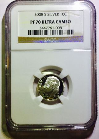 2008 - S 10c Ngc Pf 70 Ultra Cameo Justice Scale Label photo