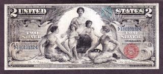 Us 1896 $2 Education Silver Certificate Fr 248 F - Vf (- 132) photo