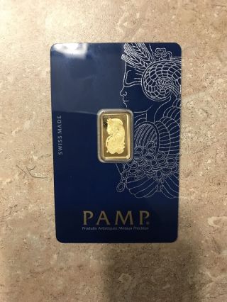 Pamp Suisse 2.  5 Gram 999.  9 Gold Bar photo