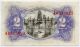 Spain 1938 Issue 2 Pesetas Banknote Crisp Unc. Europe photo 1