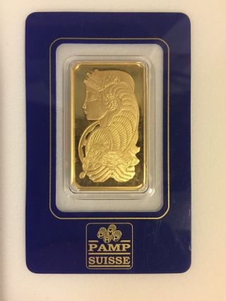1 Oz Gold Bar Pamp Suisse Lady Fortuna (in Assay) - Ebay photo