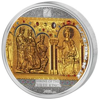 Cook 2016 $20/25 Masterpieces Of Art Shrine Of The Three Kings Silver Gold Coin photo